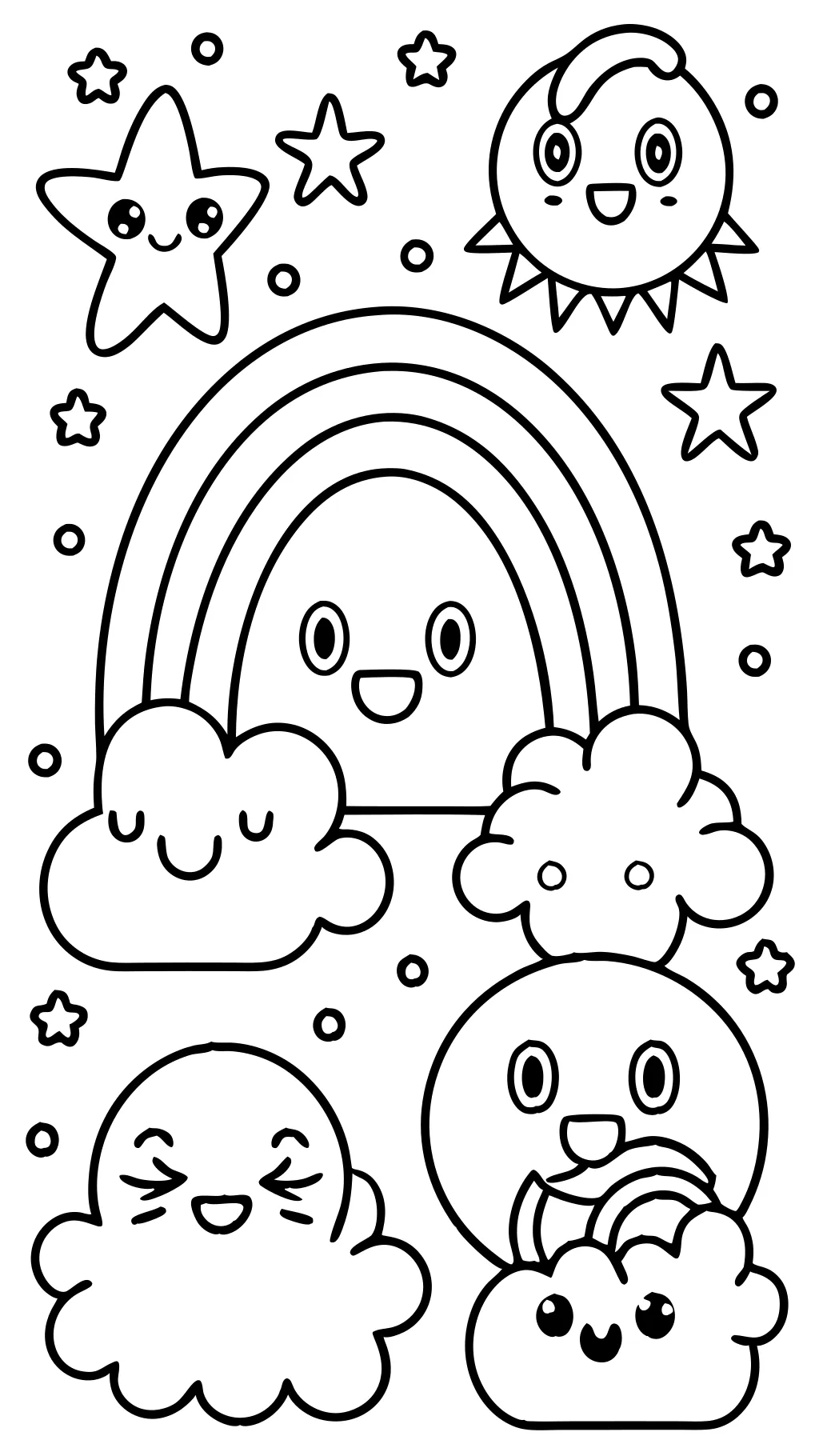 orange rainbow friends coloring page